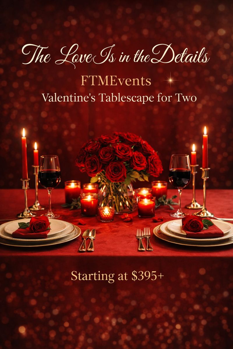Valentine’s for Two Luxe Tablescape
